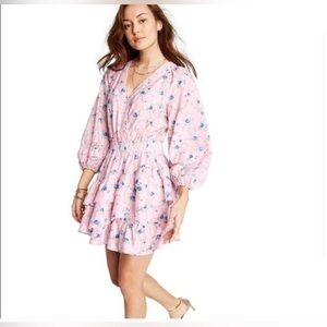 RARE LoveShackFancy x Target Esme Wrap Mini Dress Pink Floral 1X